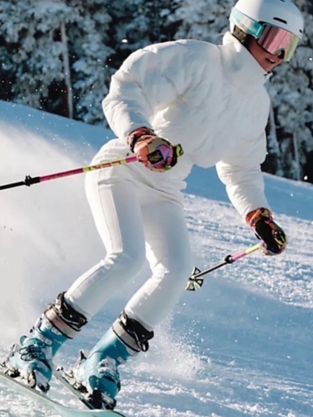 FP Movement Free People Downhill Diva Snowsuit Suit WHITE - Picture 1 of 7
